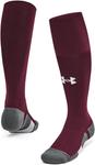 Under Armour Unisex Magnetico носки до икры, (609) Maroon/Pitch Gray/White - фото