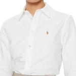 Свободная оксфордская рубашка Polo Ralph Lauren, белый - фото 6