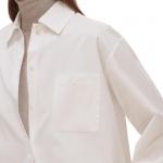 HERMES Рубашка Women's White Lapel Moderate - фото 7