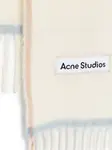 Шарф с бахромой Acne Studios, белый - фото 2