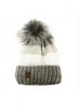 Шапка Faera Mütze mit Innenfutter im Herbst oder Winter Bommel-Mütze, серый - фото 2