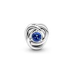 Шарм September Blue Eternity Circle Pandora, стерлинговое серебро - фото 4