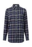 Блуза Marie Lund Button-down blouse, Marine/Grau/Dark Blue - фото