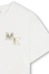 Детская хлопковая футболка Michael Kors, белый - фото 4