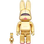 BE@RBRICK Bearbrick Rabbrick Hajime Sorayama Sexy Robot Gold - фото