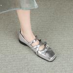 FOXER Туфли Мэри Джейн серебристого цвета - фото 9