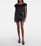 Кожаная мини-юбка Jett Khaite, черный - фото 2