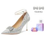 Ainer-cat Ainer cat Slim Heel High Heels 8cm Women's Silver - фото 8