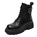 Короткие ботинки Martin 5,5 см женские Devanro, Black - фото