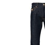 Средние облегающие джинсы VERSACE, темно-синие - фото 5