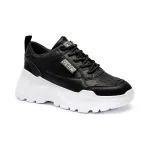 Кроссовки с добавлением кожи Versace, черный - фото