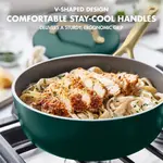 Набор посуды GreenPan GP5, 15 предметов, зеленый / черный - фото 7