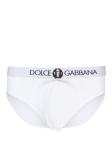 Dolce & Gabbana трусы-брифы с логотипом, белый - фото