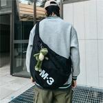 DCLOUD Нейлоновая наплечная сумка унисекс черная, Black Large Size - фото 4