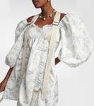 Мини-платье с рукавами-буфами Simone Rocha, синий - фото 4