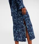 Платье-рубашка Claudia из джерси с принтом и сборками Altuzarra, Ash Blue Tortoise - фото 5