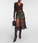 Джинсовая мини-юбка с потертостями Acne Studios, синий - фото 2