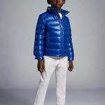 Детская пуховая куртка Moncler, синяя - фото 3