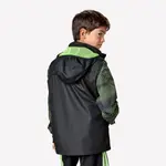 Молодёжная футбольная тренировочная куртка для дождливой погоды Kipsta VIRALTO WAVY чёрный/неоново-жёлтый - фото 4