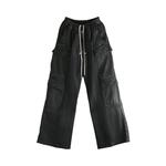 Брюки Rick Owens Double Cargo Jumbo Belas Pants, Black Wax - фото