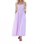 Арабель Пурпурное макси-платье в клетку TCEC - фото 3