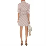 Платье в клетку Burberry, розовый - фото 4