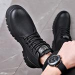 Черно-зеленые мужские ботинки LUOMAIKE - фото 5