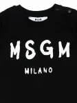 Футболка с логотипом MSGM Kids, черный - фото 3