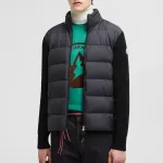 Кардиган с логотипом и набивкой Moncler, черный - фото 5