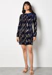 Платье Apricot MIXED SEQUIN BODYCON MINI, Navy/Dark Blue - фото