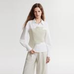 ELLE Рубашка Women's Light Khaki Lapel Moderate - фото 4