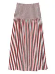 Полосатая макси-юбка Simon Miller, красный - фото