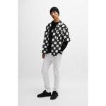 Рубашка свободного кроя с узором «клеточка» HUGO, черный - фото 2