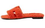 Сандалии HERMES Oran Sandal Orange Woolskin - фото
