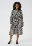 Платье-Рубашка халии Kaffe Curve, Black Light Beige Flower - фото