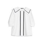 ELLE Рубашка Women's White Pointed Collar Moderate - фото