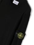 Stone Island Junior джемпер с круглым вырезом и логотипом Compass, черный - фото 3