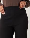 Плотные брюки-клеш в рубчик Curve черного цвета Asos Curve - фото 3