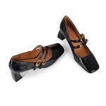 Туфли Мэри Джейн на массивном каблуке 5,5 см Beijiani, экрю - фото 4