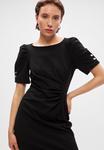 Платье DKNY SLEEVE PUFF SLEEVE SHEATH WITH BUTTON DETAILS, Black - фото 6