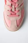 Ретро кроссовки Zara, розовый - фото 4