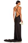 Платье Norma Kamali Cross Back Bias Gown, черный - фото