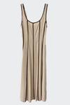 Хамптонс льняное миди-платье в бежевом цвете Illa Illa - фото 5