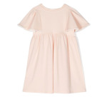 Chloé Kids flutter-sleeve cotton dress, розовый - фото 2