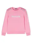 Джемпер с жаккардовым логотипом Balmain Kids, розовый - фото