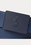 Пояс PONY PLAQUE LEATHER BELT Ralph Lauren, темно-синий - фото 2