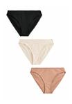Трусы Next 3 PACK, Black/Caramel Nude/Praline Nude/Beige - фото