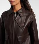 Кожаная куртка Sacai, Brown - фото 5