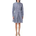 Поло полосатая платье-рубашка с панелями Ralph Lauren, синий - фото 3