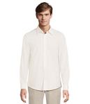 Топ Armani Exchange Cotton Jacquard Button Down, цвет Off White - фото